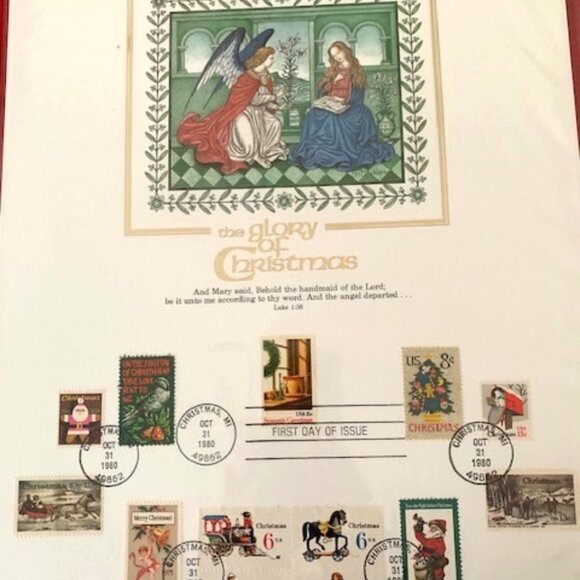 The Glory Of Christmas First Day Issue Stamp Album Assortment of Stamps 1980 - Picture 4 of 7
